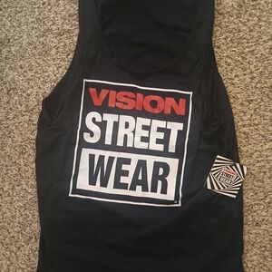 VISION Street Wear Black Tank Top - Men's Sleeveless Shirt